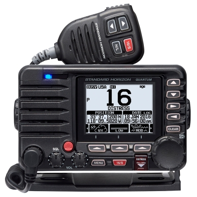 VHF de Montaje Fijo de Grado Comercial Standard Horizon Quantum GX6000 25W con NMEA 2000, Receptor AIS Integrado y Micrófono-Alt